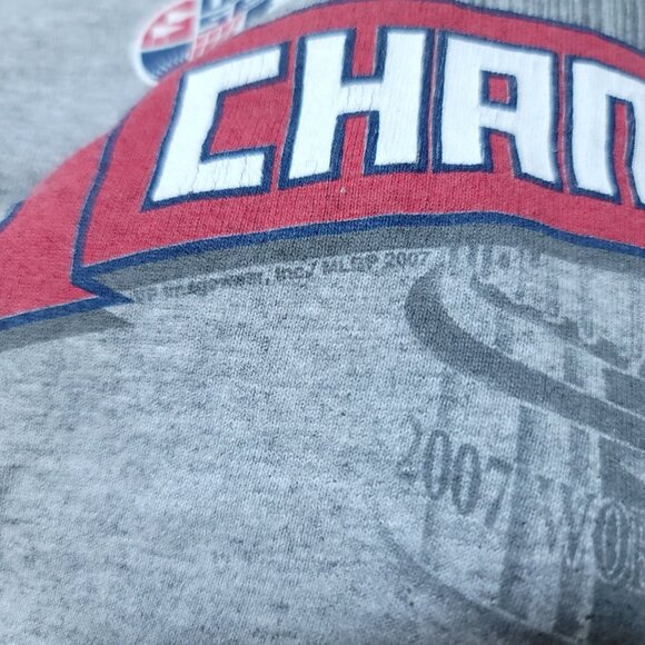 Boston Red Sox Shirt TShirt 2007 World Series Champions Mens Sz L Gray - Picture 6 of 7